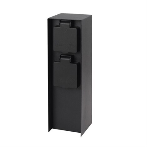 Розетка уличная Feron TM200, 220-230V, 16A, IP44, 70*70*300мм, черный - фото 101824