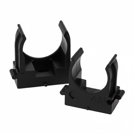 Крепеж-клипса для труб для прямого монтажа STEKKER PMPH16B черная в п/э D16 мм (упаковка 100 шт) - фото 101941