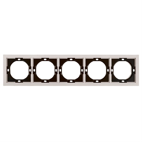 Рамка 5-местная, STEKKER, серия Мия, PFR00-3005-08, пудровый жемчуг - фото 102953