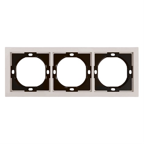 Рамка 3-местная, STEKKER, серия Мия, PFR00-3003-08, пудровый жемчуг - фото 102962