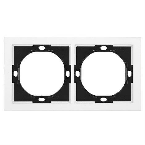 Рамка 2-местная, STEKKER, PFR00-3002-01, серия Мия, белая магнолия - фото 103067