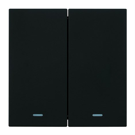 Выключатель 2-клавишный c индикатором (механизм), STEKKER, 250В, 10А, серия Мия, RSW10-3102-05, черный бархат - фото 103114