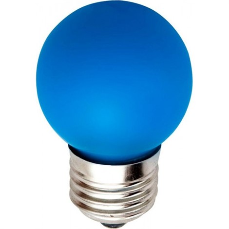 FL-LED DECO-GL45 1W E27 BLUE 230V E27 синий (LED шарик) FOTON - лампа - фото 19699