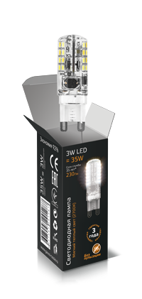 Светодиодная лампа Gauss LED G9 AC85-265V 3W 2700K - фото 20336