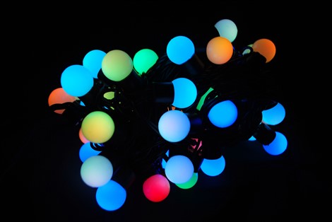 Светодиодная гирлянда шарики 1,9мм RGB 15м до 45м - фото 23060