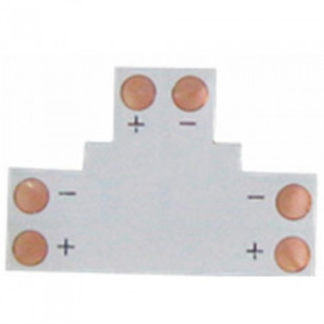 Ecola LED strip connector гибкая соед. плата T для зажимного разъема 2-х конт. 8 mm уп. 5 шт - фото 23337