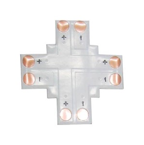 Ecola LED strip connector гибкая соед. плата X для зажимного разъема 2-х конт. 10 mm уп. 5 шт - фото 23355