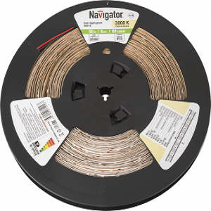 Светодиодная лента Navigator 71 246 NLS-3528WW60-4.8-IP20-12V-R50 - фото 23807