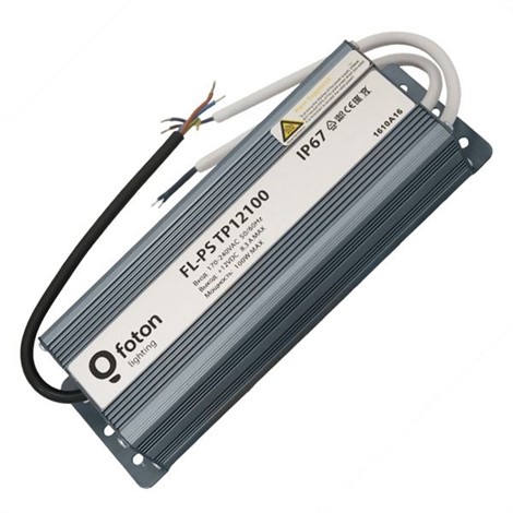 FL-PS TP12100 Pout=100Вт, Uout=12В, Uin=175-240В, IP67, 170x53x35mm, - метал. герм. транс-тор - фото 24641