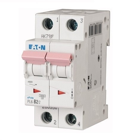 Автоматический выключатель PL6-C2/2 2А 6кА EATON 286562 - фото 25083