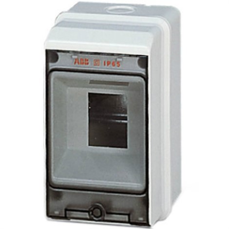 Бокс ABB FLY IP65 настенный 2/4М с прозрачной дверцей серый - фото 25574