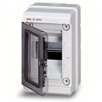 Бокс ABB EUROPA IP65 настенный 4М с прозрачной дверцей серый - фото 25610