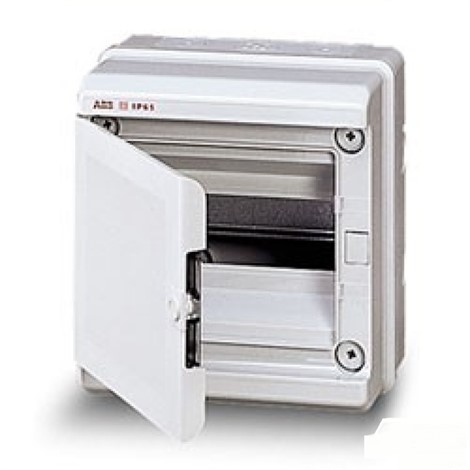 Бокс ABB EUROPA IP65 настенный 8М с дверцей серый - фото 25626