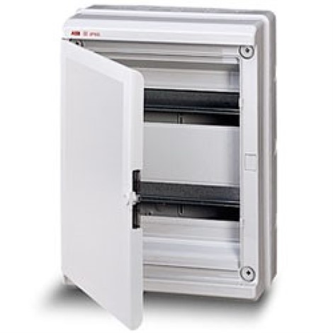 Бокс ABB EUROPA IP65 настенный 24М с дверцей серый - фото 25678