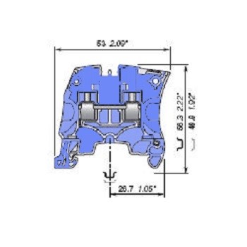 ABB ZS10 Клемма винтовая 10мм.кв., синяя - фото 25970