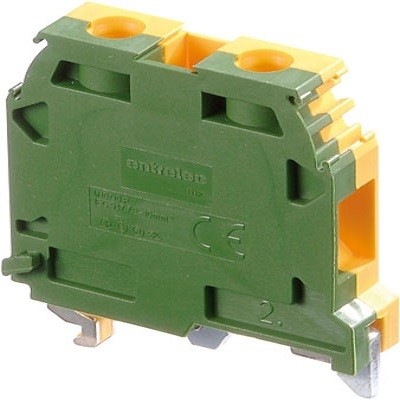 ABB M10/10.P Entrelec Клеммник винтовой до 10 мм.кв., зеленый "земля" - фото 26072