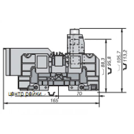 ABB D70/32.AF Клемма силовая, для провода в наконечнике под болт и круглого 70мм.кв - фото 26143
