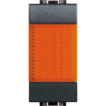 L4371A Bticino LivingLight. Сигнальный элемент . оранжевый 1 модуль для ламп 11250L-11251L-11252L - фото 28307