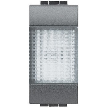 L4371T Bticino LivingLight. Сигнальный элемент . прозрачный 1 модуль для ламп 11250L-11251L-11252L - фото 28308