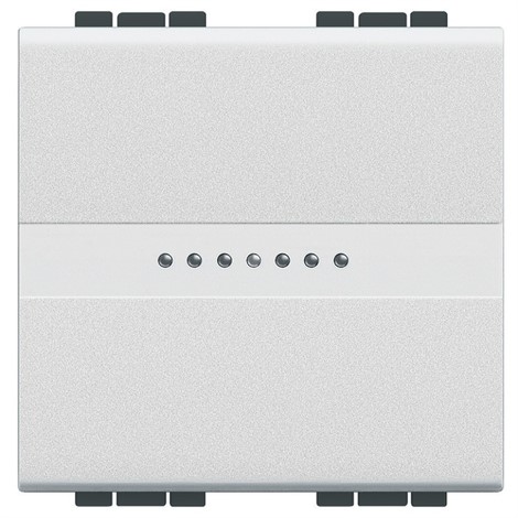 N4055M2A Bticino LivingLight Кнопка Axial с автоматическими клемами. размер 2 модуля. цвет белый - фото 28314