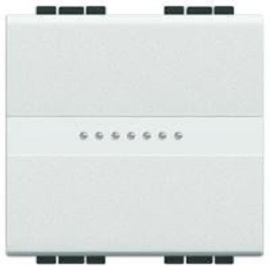 N4053M2A Bticino LivingLight Переключатель Axial с автоматическими клемами. размер 2 модуля. цвет белый - фото 28340
