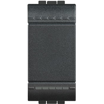 L4004N Bticino LivingLight. Переключатель промежуточный с механическими клемами. размер 1 модуль. цвет антрацит - фото 28420