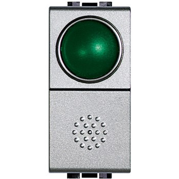 NT4038V Bticino Кнопка 10А. 1P-NО индикатор с зелёным рассеивателем - фото 28483