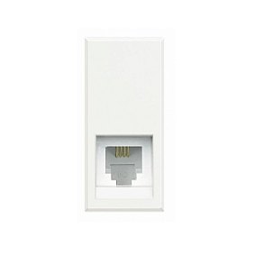 Bticino Axolute White Розетка телефон RJ11 2 мод HD4258C11D - фото 28545