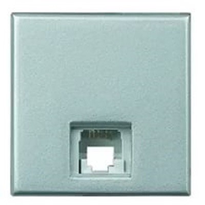 BT Axolute Алюминий Розетка телефон RJ11 3 кат. 2 мод - фото 28555