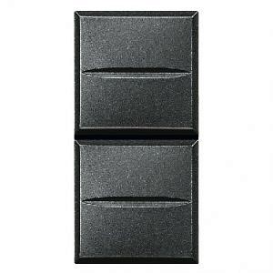 BT Axolute Антрацит Переключатель 2-х кнопочный 16А 1Р (1-0-2) - фото 28642