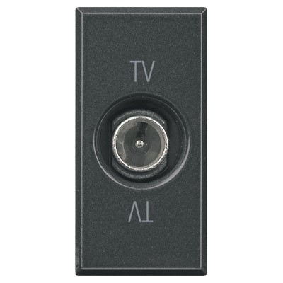 BT Axolute Антрацит Розетка TV проходная папа с возможностью обратной связи 1 мод - фото 28708