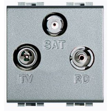 NT4210D Bticino Тройная коаксиальная оконечная розетка для TV - фото 28754