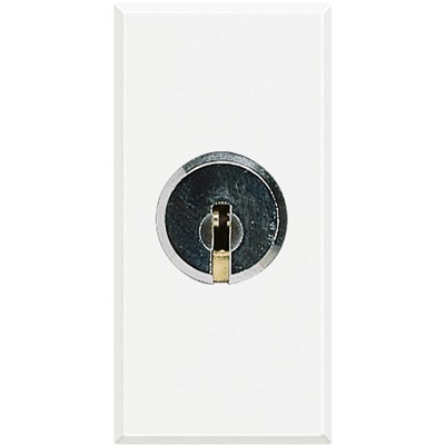 N4012C Bticino LivingLight Выключатель 2P с ключом. цвет белый - фото 28756