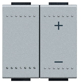 NT4408N Bticino LivingLight Светорегулятор для резистивных и индуктивных нагрузок. 600 Вт. цвет алюминий - фото 28778