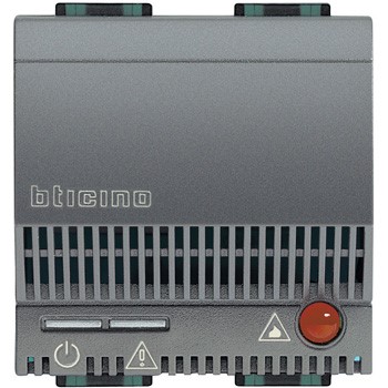 L4520 Bticino LivingLight. Повторитель сигналов для детекторов газа со световой и звуковой сигнализацией (85дБ). 6А актив. и 2А индуктив. нагрузки. 2 модуля - фото 28817