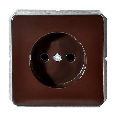 Розетка одиночная с/з 16А 250V Коричневый Elso Fashion 235002 - фото 28893