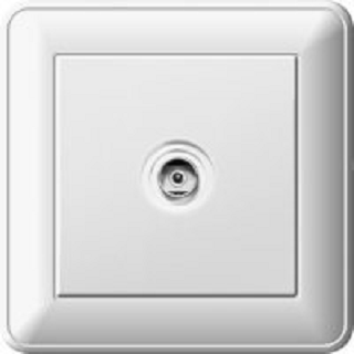 Wessen 59 Бежевый Розетка TV оконечная в сборе с рамкой RTS-151-28 - фото 28954