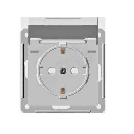 Wessen 59 Бежевый Розетка с/з с крышкой с защитными шторками IP44 RS16-152B-2-86 - фото 28997