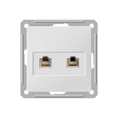 Wessen 59 Белый Розетка компьютерная 2-ая RJ45 кат. 5e RSI-251KK5E-1-86 - фото 29197
