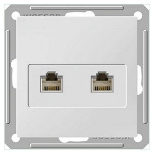 Wessen 59 Бежевый Розетка компьютерная 2-ая RJ45 кат. 5e RSI-251KK5E-2-86 - фото 29198