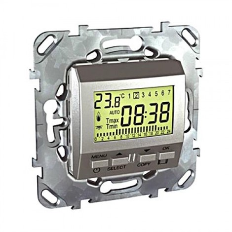 Schneider Electric Unica Белый Термостат програм.электронный (от 5Сдо 35С) (MGU5.505.18ZD) - фото 29323
