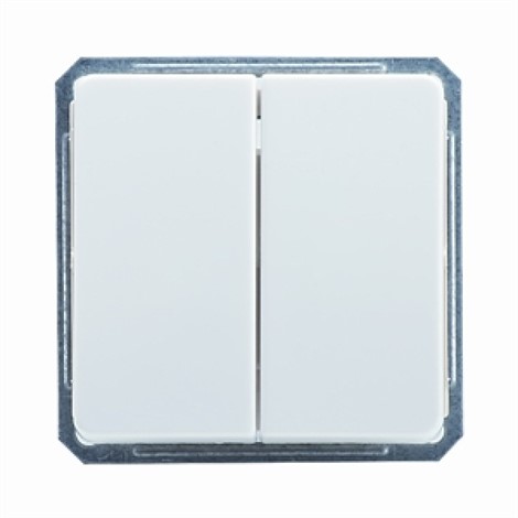 Переключатель 2-клав 10А 250V Белый Elso Fashion 211664 - фото 29446