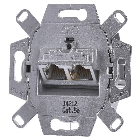 Механизм розетки компьютерной TF-2х8 кат.5 экранированный Elso 665128 - фото 29453