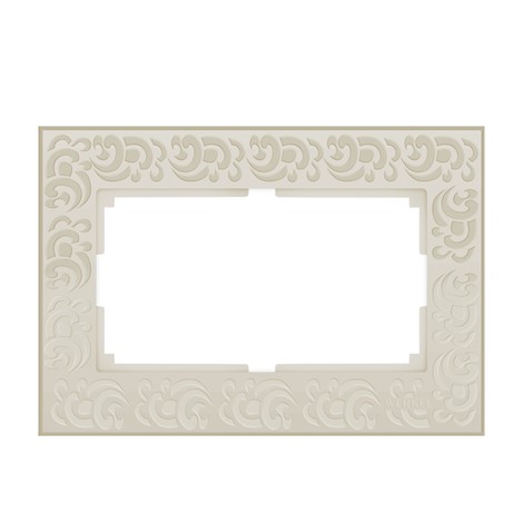 Рамка для двойной розетки Werkel Flock WL05-Frame-01-DBL-ivory слоновая кость - фото 29630