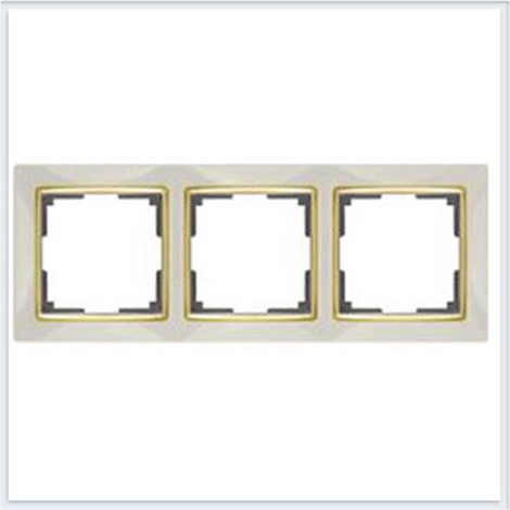 Рамка Werkel Metallic 3 поста WL02-Frame-03 глянцевый никель - фото 29744