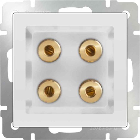 Акустическая розетка Werkel WL01-AUDIOx4 белый - фото 29802