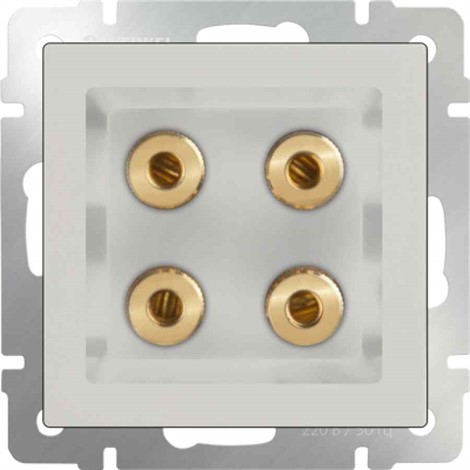 Акустическая розетка Werkel WL03-AUDIOx4 слоновая кость - фото 29803