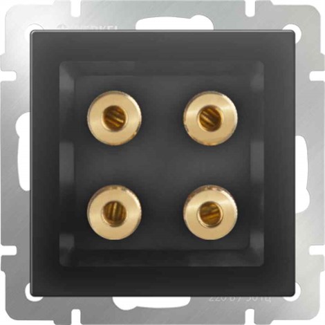 Акустическая розетка Werkel WL07-AUDIOx4 серо-коричневый - фото 29804
