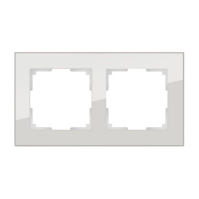 Рамка Werkel Favorit 2 поста WL01-Frame-02 Дымчатый, стекло - фото 29819