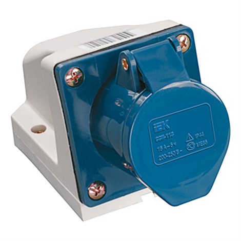 Розетка силовая стационарная IP44 32А 2P PE 220В TDM ELECTRIC - фото 30538